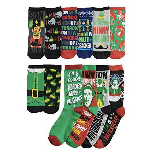 Men's 12 Days of Socks - Elf Movie
