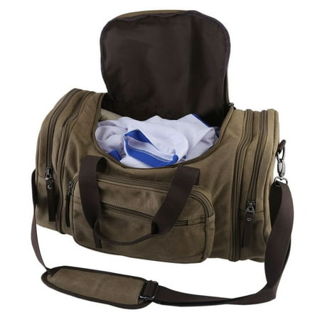 Adjustable Strap Canvas Travel Tote Luggage Large Capacity Men'S Shoulder Bag