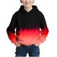 thumbnail image 3 of CYRBOKO Boys Sweatshirts, Casual Gradient Long Sleeve Pullover Hoodies for Kids Red Size 11-12 T, 3 of 7