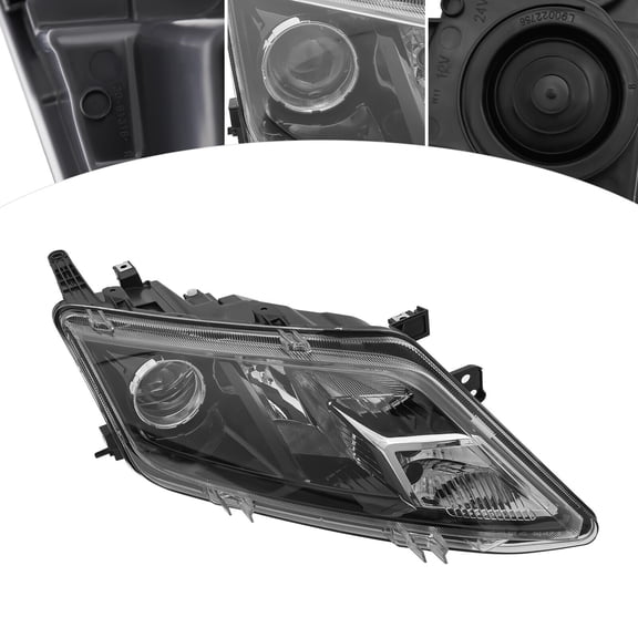 Right Headlight Assembly for 2010-2012 Ford Fusion – 12V, Halogen, Direct Replacement with High/Low Beam and Turn Signal Lights (OE Part Number: 9E5Z13008A)