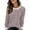 Grey, variant on Crewneck Sweaters for Women, Long Sleeve Ribbed Cuff Loose Fit Knit Pullover Jumper, Soft Stretchy Casual Knit Tops, Lightweight Oversized Sweater Shirts