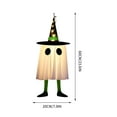 thumbnail image 3 of DAMAI Halloween Hanging Ghosts Decorations Outdoor Indoor, Spooky Glowing Ghost with Witch Hat Striped Stockings High Heels,String Lights 3 Modes Ornaments Patio Yard Front Porch Tree Party, 3 of 6