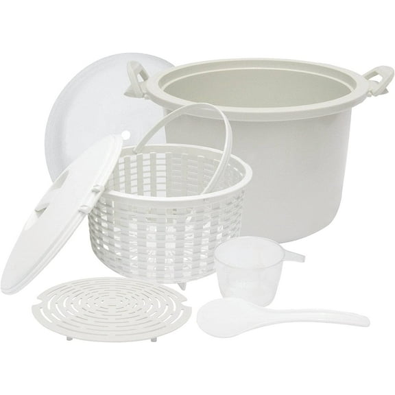 Bene Casa White Plastic Steamer 12 cups