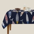 thumbnail image 3 of Wukai Sardine Waterproof Tablecloth for Kitchen Dining, Fits Square Tables for 2-4 Seats -60"x60", 3 of 7