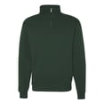 thumbnail image 1 of Jerzees Mens NuBlend Quarter Zip Cadet Collar Sweatshirt, M, Forest Green, 1 of 3