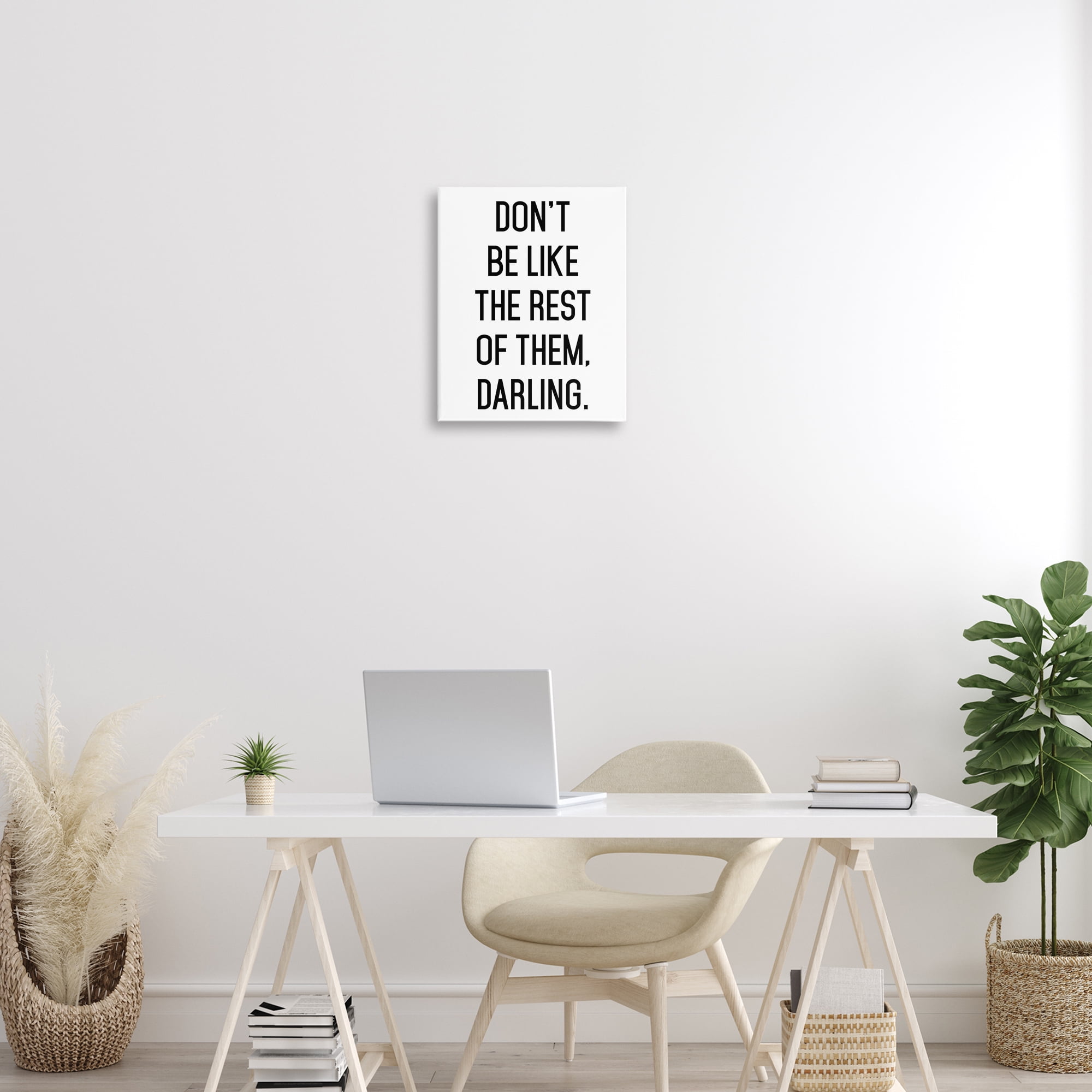 Don't Be Like The Rest Of Them Canvas Wall Art, design by Lettered and Lined
