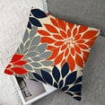 thumbnail image 7 of Navy Blue and Orange Grey Pillow Covers  Summer Fall Dahlia Floral Decorative Throw Pillows Cover Farmhouse Geometric  Outdoor Pillow Case for Home Couch Bed Sofa Decor, 7 of 7