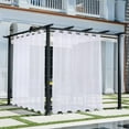 thumbnail image 2 of Rosnek Outdoor Sheer Voile Curtains, Waterproof Patio Grommet Tulle Curtain Panels, 1/2/4 Panels, 2 of 13