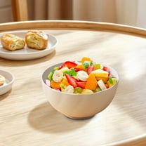 Fmbmuo 6 inch Wheatgrass Twill Bowl Set - Eco-Friendly Natural Fiber Tableware - Lightweight and Durable (5.9*2.9 inch, Beige)