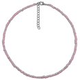 thumbnail image 1 of Collares Gargantilla/collar de cuentas de vidrio de colores hechos a mano, rojo, 1 of 4