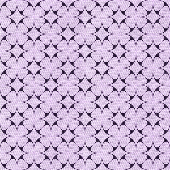 Ahgly Company Indoor Square Patterned Rich Lilac Purple Area Rugs, 4' Square