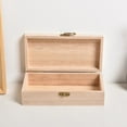 thumbnail image 1 of Retro Jewelry Box Desktop Natural Wood Clamshell Storage Decoration Wooden, 1 of 10