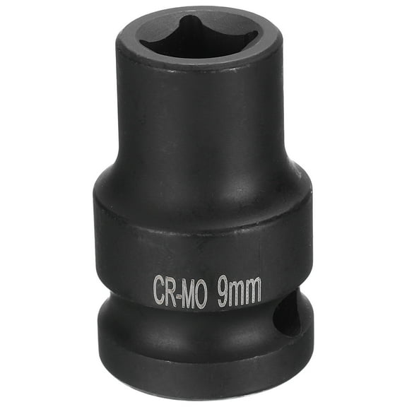4 Point Square Socket 1/2" Drive 9mm Metric CR-MO Square Impact Wheel Socket