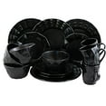 thumbnail image 2 of Elama Retro Chic 16-Piece Glazed Dinnerware Set in Black, 2 of 5
