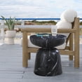 thumbnail image 2 of Meridian Furniture Avellino Black Indoor/Outdoor Concrete End Table, 2 of 6