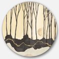 thumbnail image 1 of Designart 'Geometric Forest' Geometric Metal Circle Wall Art, 1 of 3