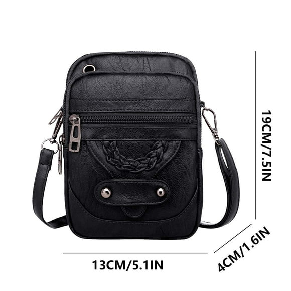 HWRETIE Bolso de hombro para mujer,mini bolso cruzado para teléfono móvil,monedero pequeño con múltiples compartimentos,monedero retro,bolso de hombro informal de viaje