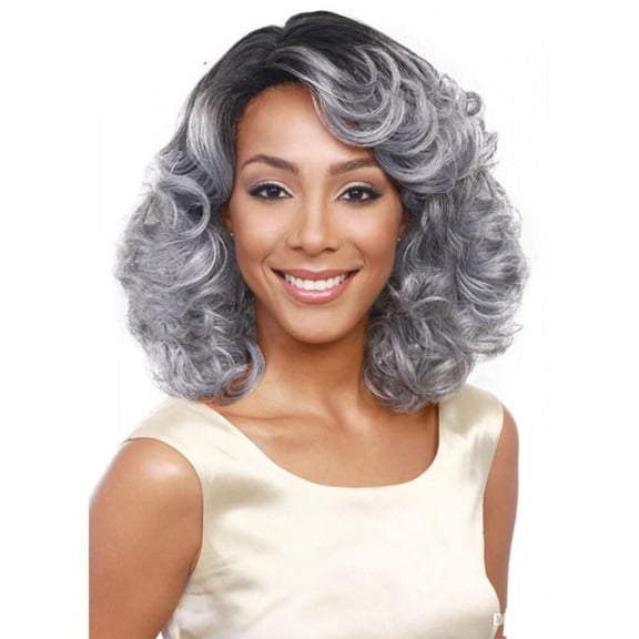 XIAQUJ Fashion Women's Full Wig Short Wig Curly Wig Styling Cool Wig Wigs for Women Grey