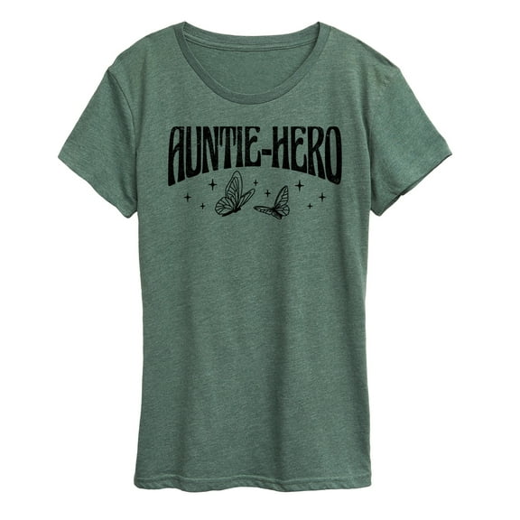 Instant Message - Auntie Hero  - Women's Short Sleeve Graphic T-Shirt