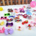 thumbnail image 4 of OULII 30Pcs Colored Hair Rubber Bands for Pets Dog Grooming Accessory Assorted Color Bow Shape 1.6x0.94x0.39in, 4 of 5