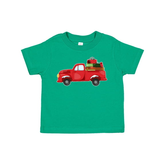 Inktastic Christmas Red Vintage Truck with Presents Boys or Girls Toddler T-Shirt