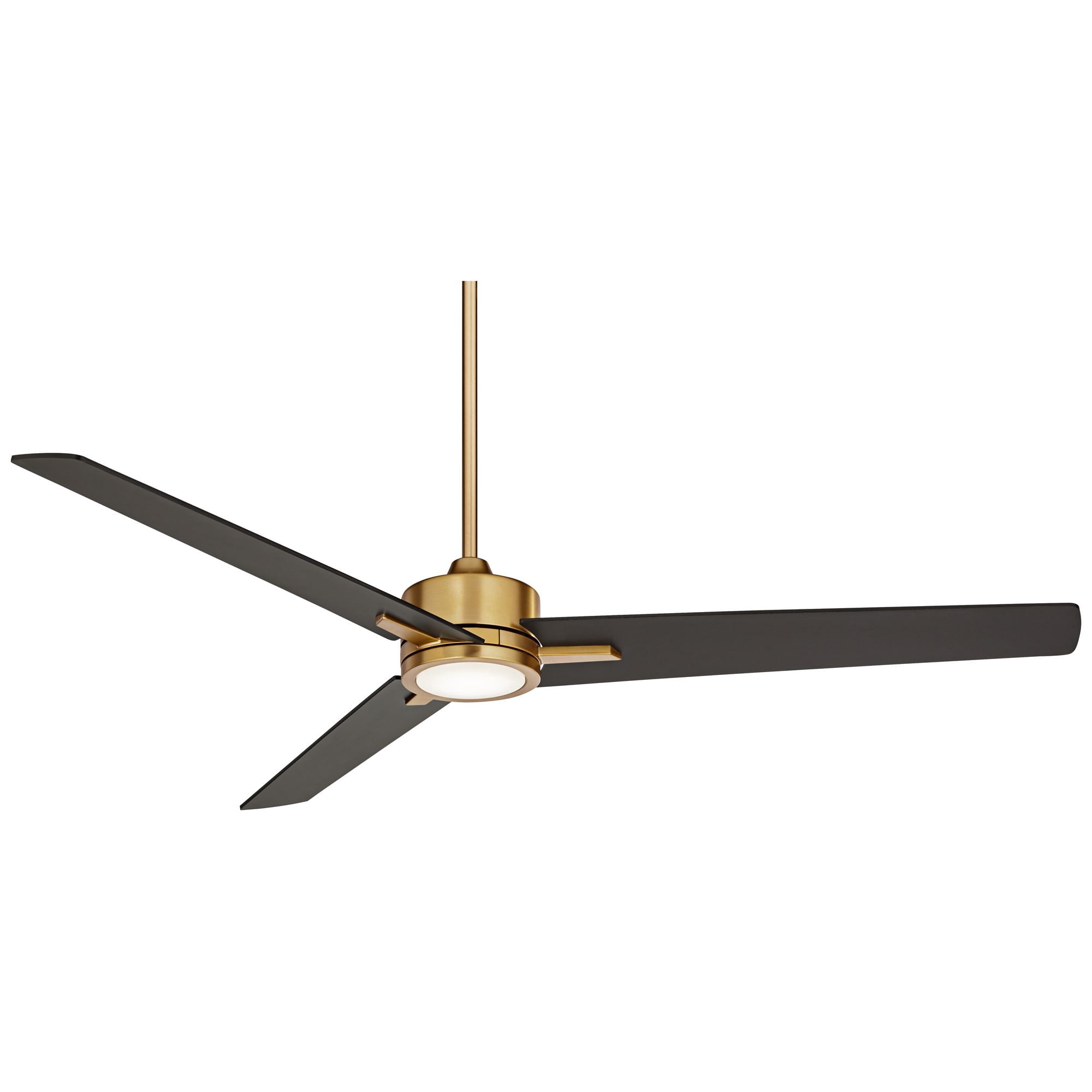 60" Casa Vieja Modern 3 Blade Indoor Ceiling Fan with Light LED Remote Soft Brass Black for House Bedroom Living Room Home Bedroom