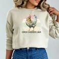 thumbnail image 2 of Crazy Chicken Lady Sweatshirt, Farm Life Long Sleeve T-shirt, Chicken Sweatshirt, Farmer Shirt Women, Farmhouse Sweatshirt, 2 of 9