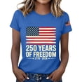 thumbnail image 2 of Only Moment Independence Day Shirts Crew Neck Short Sleeve Patriotic Graphic Tee 4th of July Independence Day Shirt Casual Short Sleeve Tops Blue,L, 2 of 6