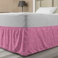 thumbnail image 1 of Abstract Bed Skirt, Geometric Lines Squaring Stripes Diagonal Contemporary Pastel Minimalism Design, Elastic Bedskirt Dust Ruffle Wrap Around for Bedding Decor, 4 Sizes, Pink White, by Ambesonne, 1 of 2