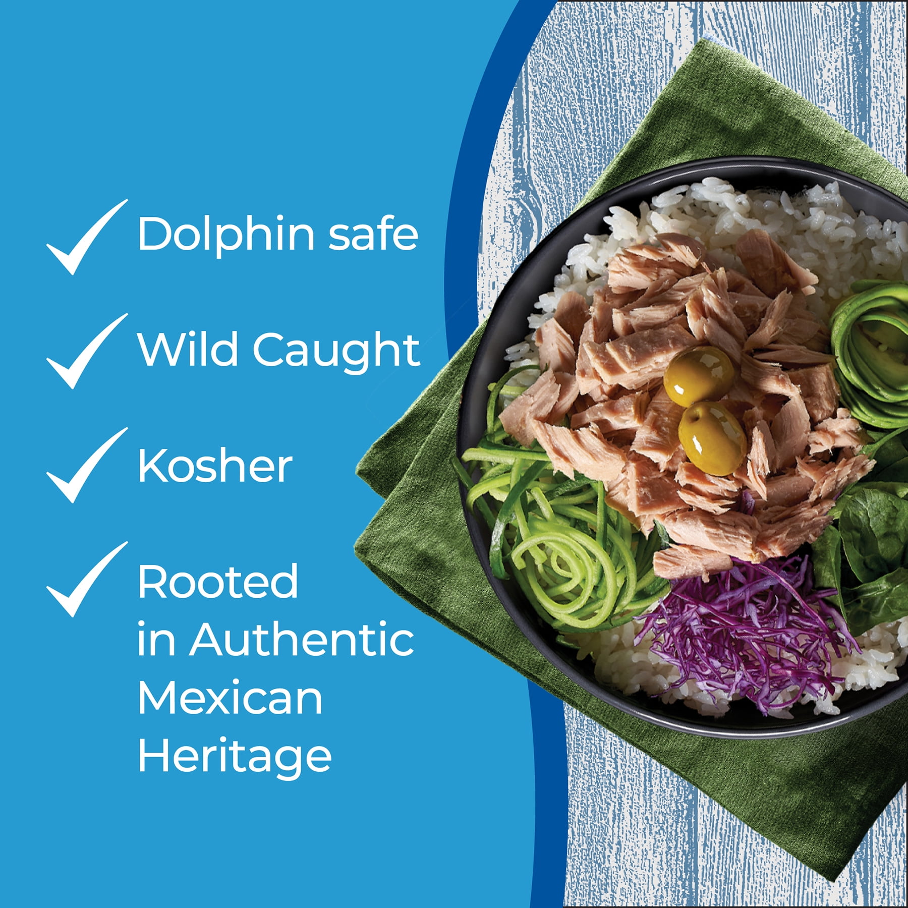 (3 pack) Dolores® Chunk Light Yellowfin Tuna in Water, 4 Cans, 5 oz Each