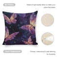 thumbnail image 4 of Butterflies stars painting Linen toss pillowcase Decoration pillowcase Gift preferred 20x20" Cushion cover 1 set Sofa pillowcase Sofa bedroom living room car, 4 of 8