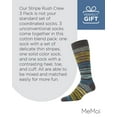 thumbnail image 7 of MeMoi Stripe Rush Cotton Blend Crew Sock 3 Pack - Mens - Male, 7 of 7