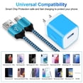 thumbnail image 7 of Charger Block,FiveBox 2pcs 1A USB Charger Block with 2pcs Android Type C Charger Cable USB C Charging Cable 6ft USB Wall Charger Block USB Brick Phone Charger Adapter Fast Charging Block,Purple+Blue, 7 of 7