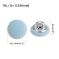 thumbnail image 2 of Uxcell 20pcs 16L Fabric Cloth Covered Button 10mm Metal Shank Round Sewing Buttons for Suits Dress Blouses, Blue, 2 of 5