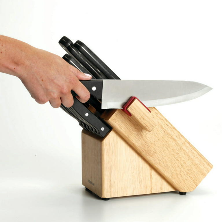 Farberware 14-Piece Triple-Rivet Knife Block Set with Built-In EdgeKeeper  Knife Sharpener - 5150388