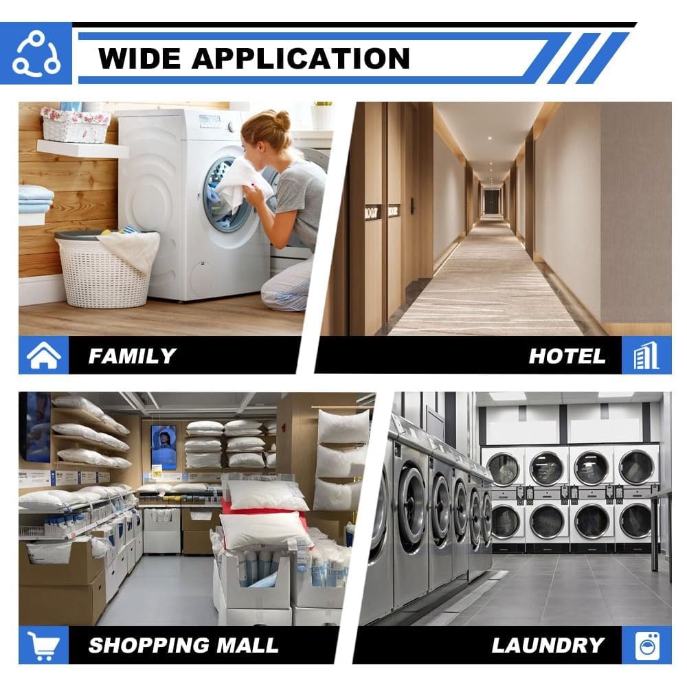 Yeeoy 8 Bushel Blue Vinyl Basket Bulk Truck, Laundry Basket with Wheels, Steel Laundry Cart Storage Trolley Hamper for Hotel Home Hospital, 34"L x 22"W x 30-1/2"H