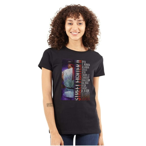Street Fighter Video Gamer 90s Women's T Shirt Ladies Tee Brisco Brands S