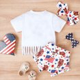 thumbnail image 3 of Vedolay Baby Girl Summer Sets Girl's Two Piece Outfits Rib Knit Ruffle Hem Button Cami Top and Shorts Set,Red 6-9 Months, 3 of 5