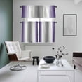thumbnail image 5 of Abstract Kitchen Curtains Valances and Tiers Set of 3 Gray Purple Gradient Ombre Tier Curtains and Valance with Rod Pocket for Small Windows, 27.5"x24", 5 of 9