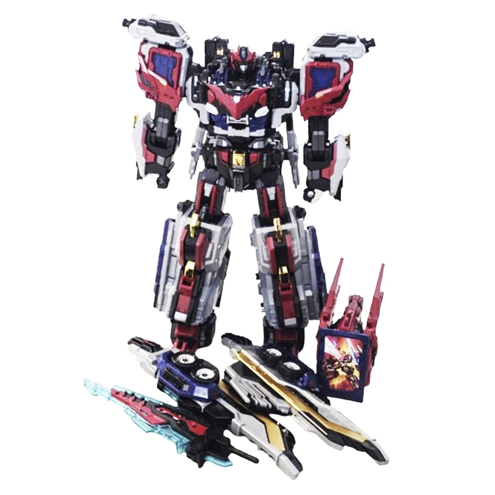 SAMG Metal Cardbot W HEAVY IRON W Transforming Robot Trailer Cargo Truck Car Toy  14.6in 6.3in 17.7in