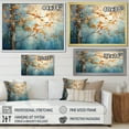 thumbnail image 4 of Designart "Orange Blue Maple Tree Glowing Embers II" Floral Floater Framed Canvas Wall Art, 4 of 7