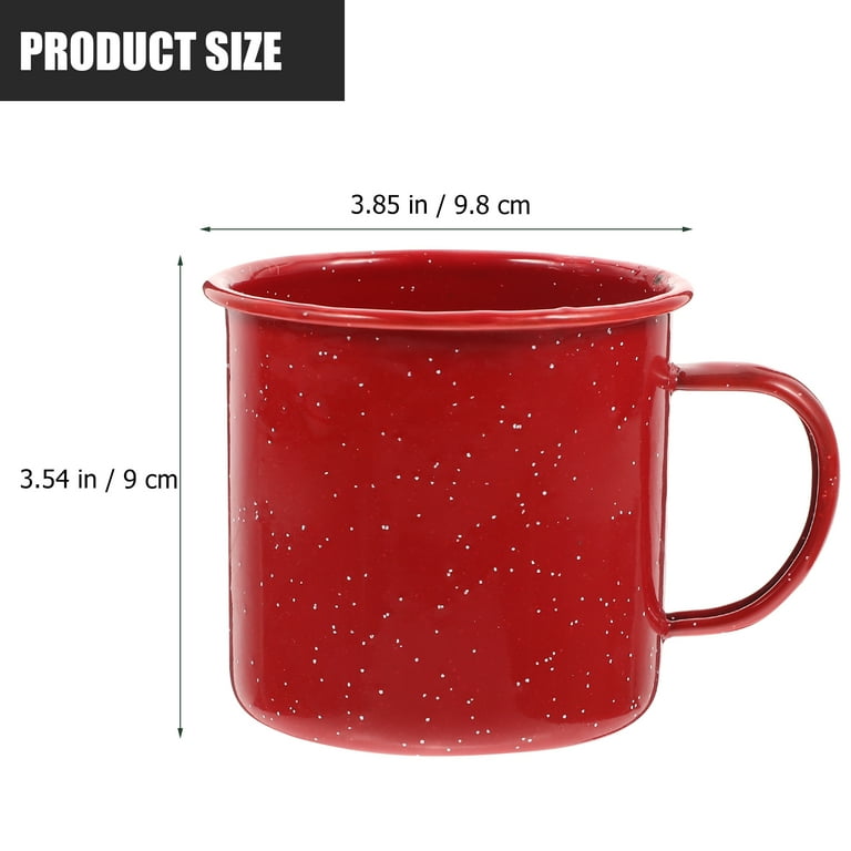 24 oz Enameled Steel Campfire Mugs - Red