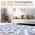 thumbnail image 2 of ODIKA 6' Machine Washable Non-Slip Area Rug, Modern Safari Spot Print With Layered Interlocking Design High Traffic Rug, White, 322546, 2 of 7