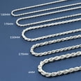 thumbnail image 6 of Tilo Jewelry Solid 925 Sterling Silver Rope Chain Necklace with Secure Lobster Lock | 2.5mm - 22 Inch | Everyday Necklace for Men & Women, 6 of 14