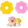thumbnail image 1 of Adjustable Cat Recovery Collar, 2 PCS Post-Surgical Soft Pet Protection Collar for Kitten, Cats, Puppy (Pink & Yellow), 1 of 7