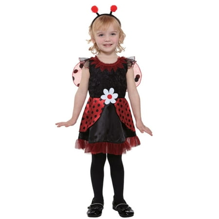 Totally Ghoul Toddler Girls Lil Ladybug Fairy Costume with Dress Headpiece