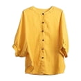 thumbnail image 4 of Short Sleeve Shirts for Women Casual Blouse with Round Neck Oversized Fit Womens Summer Tops, 4 of 6