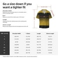 thumbnail image 7 of KLL Gold Glitter Gradient Print Men's Shirt Short Sleeve Button Down Summer Cuba Beach Shirts- Small, 7 of 7