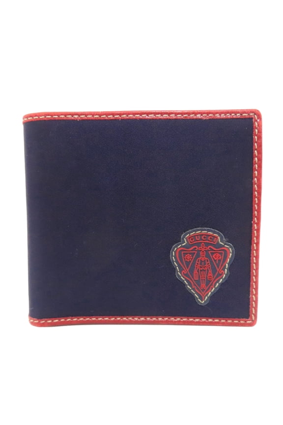 Pre-Owned Gucci 190415 Logo Bi-fold Wallet Nylon Women's GUCCI