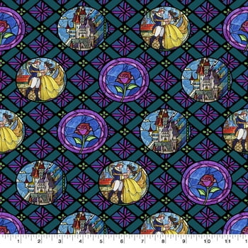 Springs Creative 18" x 22" Cotton Disney Beauty And Beast Precut Sewing & Craft Fabric